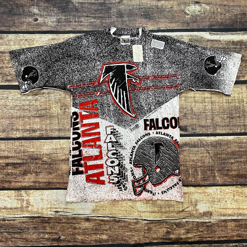 ❌SOLD❌ Atlanta Falcons Magic Johnson Ts Shirt Medium AOP Vintage NFL Football